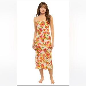 Misa Los Angeles Thara Strapless Floral Dress